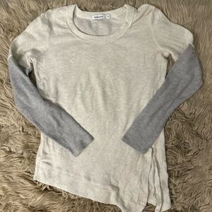 Red Haute Cream Long Sleeve Top